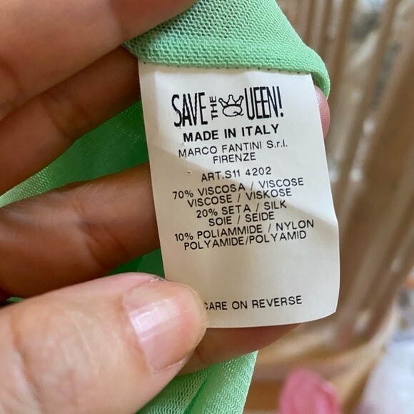 Save the Queen Asymmetrical Hem Abstract Print Sleeveless Dress XL - Picture 12 of 13